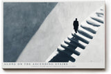 Paul Sinus Wandbild 120x80cm Minimalistische Treppe mit einzelner Figur moderne Architektur Fotokunst Wanddekoration