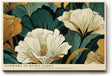 Paul Sinus Wandbild 120x80cm Moderne Blumen Kunst in Grün Gold und Creme Elegantes Florales Design für Wohnzimmer Schlafzimmer Büro