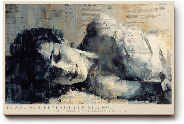 Paul Sinus Wandbild 120x80cm Moderne Figurative Kunst Frau liegend abstrakte Malerei Wanddekoration kuenstlerisches Motiv Wohnzimmer Schlafzimmer
