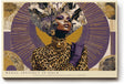 Paul Sinus Wandbild 120x80cm Moderne Mode Kunst Glamour Frau Gold und Violett Fashion Art Wanddekoration Wohnzimmer Schlafzimmer