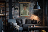 Paul Sinus Wandbild in 40x60cm Moment of Stillness – Zartes Porträt einer jungen Frau, vertieft in ein Buch, lichtdurchflutete moderne Bilder mit sanften Farbnuancen, harmonisch und inspirierend