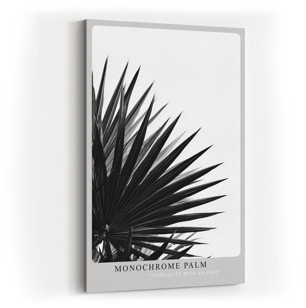 Paul Sinus Wandbild in 40x60cm Monochrome Palm – stilvolle Palmenblätter in kontrastreicher Schwarz-Weiß-Fotografie für moderne Räume
