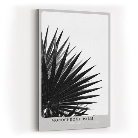 Paul Sinus Wandbild in 40x60cm Monochrome Palm – stilvolle Palmenblätter in kontrastreicher Schwarz-Weiß-Fotografie für moderne Räume