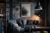 Paul Sinus Wandbild in 40x60cm Monochrome Palm – stilvolle Palmenblätter in kontrastreicher Schwarz-Weiß-Fotografie für moderne Räume