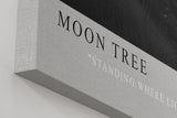 Paul Sinus Wandbild in 40x60cm Moon Tree – stimmungsvolle Schwarz-Weiß-Landschaft mit Baum am Ufer im Mondlicht