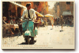 Paul Sinus Wandbild 120x80cm MotorrollerItalien Strasse Rom Stadt Szene Kunstmotiv Mediterrane Lebensart