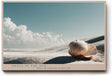 Paul Sinus Wandbild 120x80cm Muschel Strand Landschaft minimalistische Naturfotografie Meer Sand moderne Wanddekoration fuer Wohnzimmer Büro