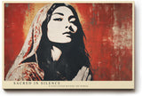 Paul Sinus Wandbild 120x80cm Mystisches Frauenportrait Moderne Kunst in Rot und Schwarz Spirituelle Darstellung