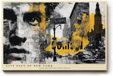 Paul Sinus Wandbild 120x80cm New York Urban Collage Gesicht LeinWandbild 120x80cm Moderne Stadt Kunst Wanddekoration