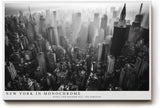 Paul Sinus Wandbild 120x80cm New York in Monochrome schwarz weiß Skyline Manhattan Stadt Fotokunst modernes Architektur Poster für Wohnzimmer Büro