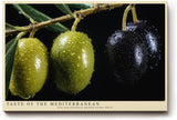 Paul Sinus Wandbild 120x80cm Oliven Makrofotografie mediterrane Frucht Naturmotiv moderne Kuechen Wanddekoration fuer Esszimmer Kueche Wohnzimmer