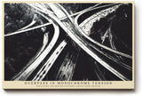 Paul Sinus Wandbild 120x80cm Overpass in Monochrome Tension Abstrakte Autobahn Grafik Schwarz Weiss Moderne Architektur Kunst