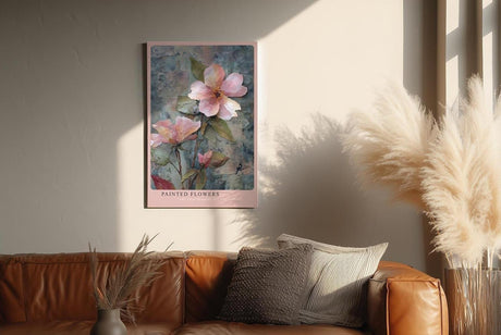 Paul Sinus Wandbild in 40x60cm Painted Flowers – kunstvolle Blütendarstellung in pastellfarbenem Relief-Stil