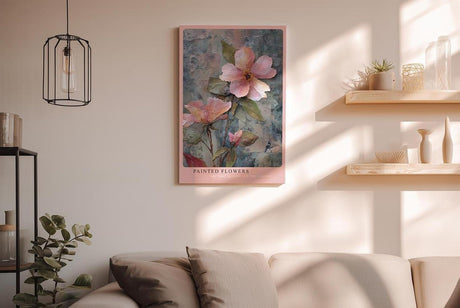 Paul Sinus Wandbild in 40x60cm Painted Flowers – kunstvolle Blütendarstellung in pastellfarbenem Relief-Stil