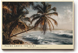 Paul Sinus Wandbild 120x80cm Palms Above the Surf tropischer Strand mit Palmen und Meer Natur Landschaft Poster für Wohnzimmer Schlafzimmer