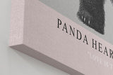 Paul Sinus Wandbild in 40x60cm Panda Heart Panda mit Herzgeste schwarz-weiße Tierkunst auf Leinwand