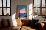 Paul Sinus Wandbild in 40x60cm Pastel Peaks mit farbintensiven Bergen im Abendlicht für moderne Wandgestaltung
