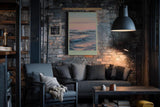Paul Sinus Wandbild in 40x60cm Pastellfarbener Wellengang im Abendlicht mit sanften Lichtreflexen auf dem Wasser