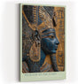 Paul Sinus Wandbild in 40x60cm Pharaoh of the Stars – Ägyptisches Herrscherprofil in Blau-Gold mit Hieroglyphen