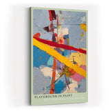 Paul Sinus Wandbild in 40x60cm Playground in Paint Abstraktes Farbspiel mit diagonalen Linien und vielfältigen Farbflächen in pastoser Struktur