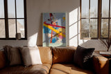 Paul Sinus Wandbild in 40x60cm Playground in Paint Abstraktes Farbspiel mit diagonalen Linien und vielfältigen Farbflächen in pastoser Struktur