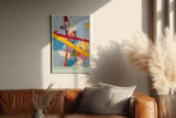 Paul Sinus Wandbild in 40x60cm Playground in Paint Abstraktes Farbspiel mit diagonalen Linien und vielfältigen Farbflächen in pastoser Struktur