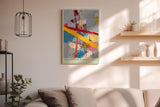 Paul Sinus Wandbild in 40x60cm Playground in Paint Abstraktes Farbspiel mit diagonalen Linien und vielfältigen Farbflächen in pastoser Struktur