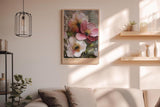 Paul Sinus Wandbild in 40x60cm Poetic Petals – romantische Blumenkomposition in pastellfarbenem Relief-Stil mit kunstvollen Details