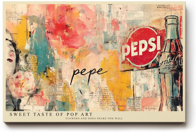 Paul Sinus Wandbild 120x80cm Pop Art Collage Retro Werbung und Blumen Moderne Bunte Kunst Wanddekoration