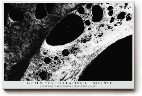 Paul Sinus Wandbild 120x80cm Porous Constellation of Silence Abstrakte Schwarz Weiss Struktur Kunst Modernes Design Wandbild 120x80cm