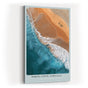 Paul Sinus Wandbild in 40x60cm Porto Covo Portugal – Luftaufnahme von Strand und Meer mit zwei Silhouetten im Sand