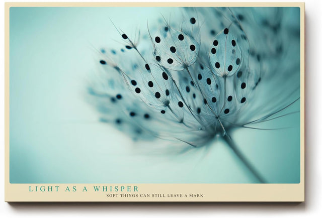 Paul Sinus Wandbild 120x80cm Pusteblume Makrofotografie in sanften Blautönen elegante Natur Fotokunst minimalistische botanische