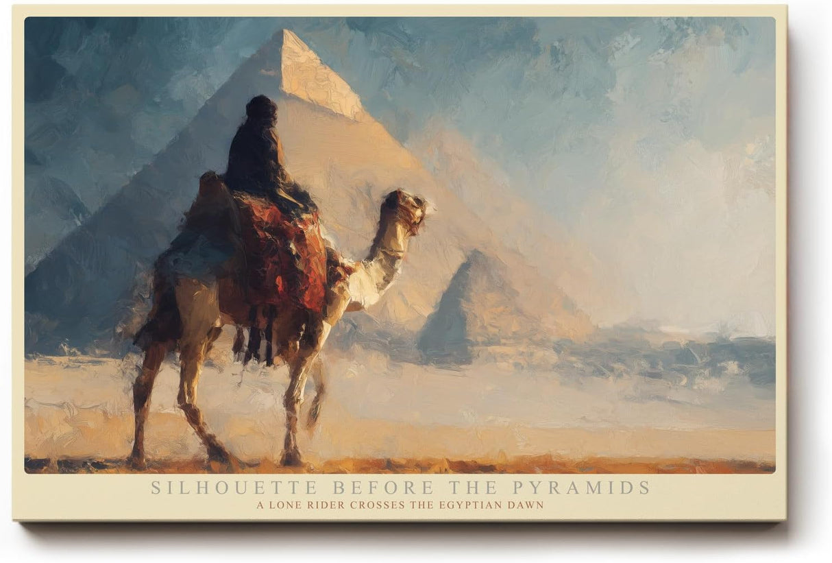 Paul Sinus Wandbild 120x80cm Pyramiden Aegypten Kamel Wuestenlandschaft historische Reise Kunst Wanddekoration Wohnzimmer Büro