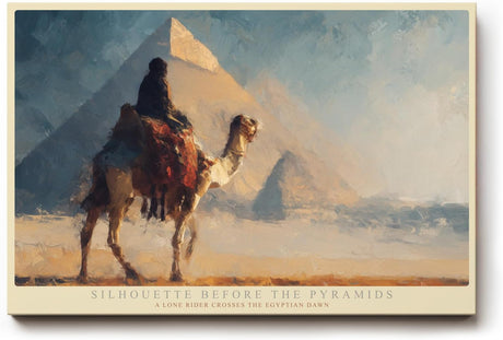 Paul Sinus Wandbild 120x80cm Pyramiden Aegypten Kamel Wuestenlandschaft historische Reise Kunst Wanddekoration Wohnzimmer Büro