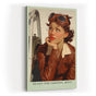 Paul Sinus Wandbild in 40x60cm Ready for Takeoff, Boys – Pin-up-Pilotin in Lederjacke und Fliegerbrille mit verträumtem Blick