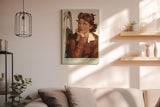 Paul Sinus Wandbild in 40x60cm Ready for Takeoff, Boys – Pin-up-Pilotin in Lederjacke und Fliegerbrille mit verträumtem Blick