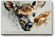 Paul Sinus Wandbild 120x80cm Reh Aquarell Tierportraet moderne Waldtier Kunst sanfte Naturfarben stilvolle Wanddekoration fuer Wohnzimmer Büro