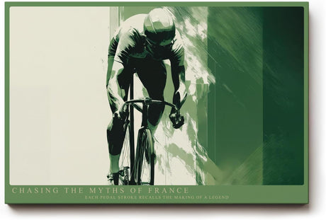 Paul Sinus Wandbild 120x80cm Rennradfahrer in Bewegung moderne Radsport Kunst mit dynamischer Illustration