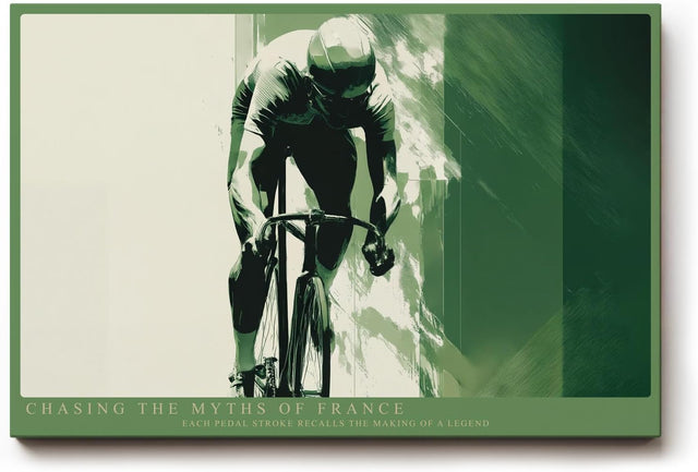 Paul Sinus Wandbild 120x80cm Rennradfahrer in Bewegung moderne Radsport Kunst mit dynamischer Illustration