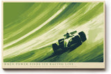Paul Sinus Wandbild 120x80cm Rennwagen auf Rennstrecke moderne Motorsport Kunst mit dynamischer Bewegung