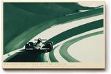 Paul Sinus Wandbild 120x80cm Rennwagen auf kurviger Rennstrecke moderne Motorsport Kunst mit dynamischer Bewegung