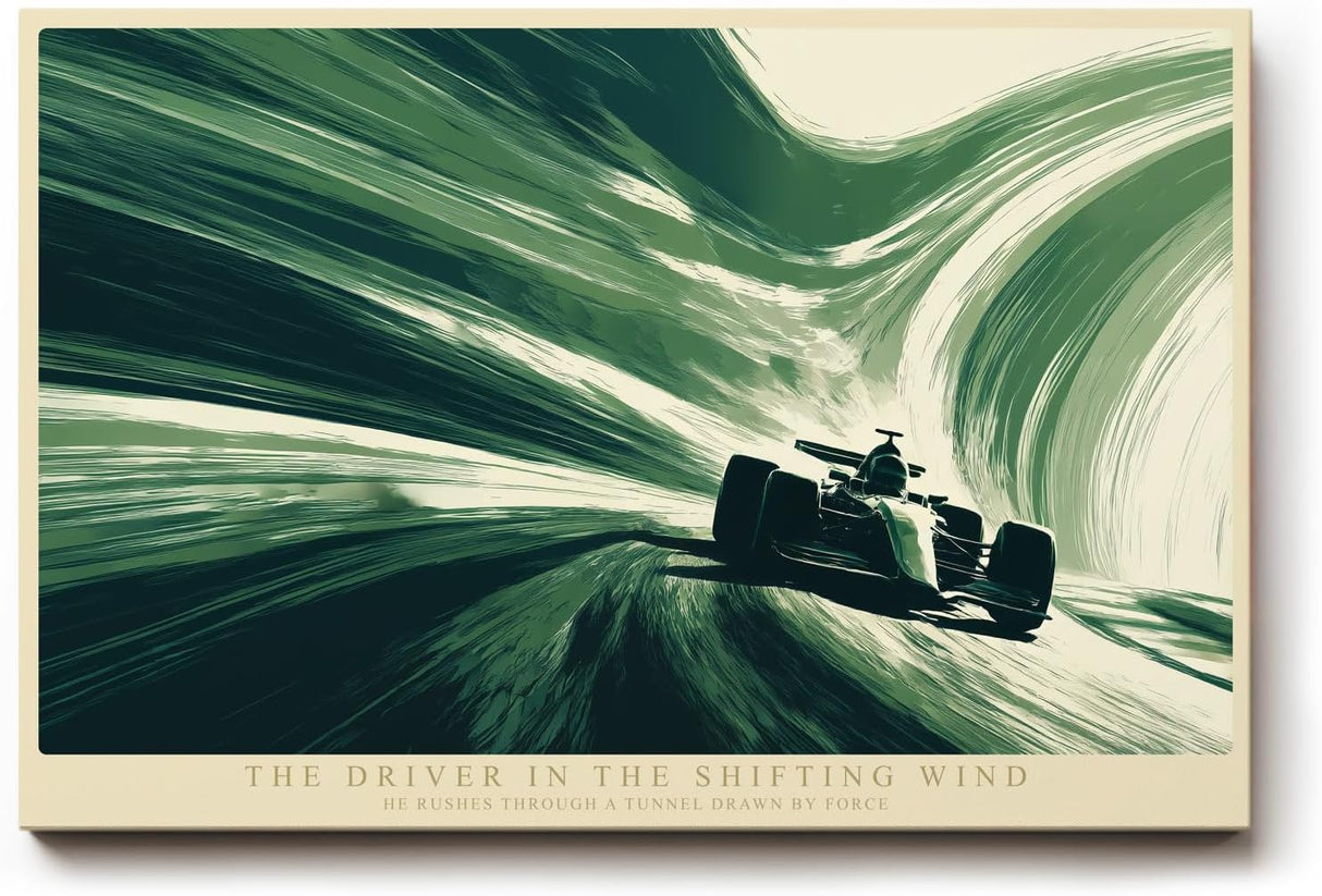 Paul Sinus Wandbild 120x80cm Rennwagen in dynamischer Bewegung moderne Motorsport Illustration Wanddekoration