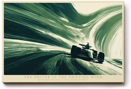 Paul Sinus Wandbild 120x80cm Rennwagen in dynamischer Bewegung moderne Motorsport Illustration Wanddekoration