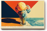 Paul Sinus Wandbild 120x80cm Retro Eisbecher Pop Art Dessertmotiv farbenfrohe moderne Kunst fuer Kueche und Wohnräume