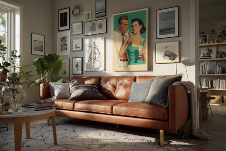 Paul Sinus Wandbild in 40x60cm Retro-Illustration eines Paares – stilvolles Vintage-Motiv in kräftigen Farben