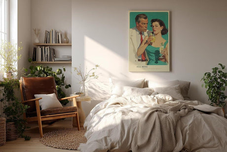 Paul Sinus Wandbild in 40x60cm Retro-Illustration eines Paares – stilvolles Vintage-Motiv in kräftigen Farben