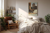 Paul Sinus Wandbild in 40x60cm Rom Italien Straßencafé am Kolosseum mediterrane Atmosphäre zeitlose Kunst für stilvolles Wohnen auf Leinwand