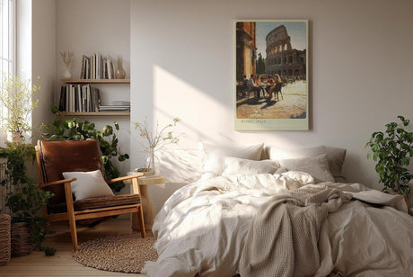 Paul Sinus Wandbild in 40x60cm Rom Italien Straßencafé am Kolosseum mediterrane Atmosphäre zeitlose Kunst für stilvolles Wohnen auf Leinwand