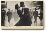Paul Sinus Wandbild 120x80cm Romantisches Paar Kuss Vintage Fotokunst Wanddekoration Wohnzimmer Schlafzimmer