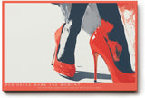 Paul Sinus Wandbild 120x80cm Rote High Heels moderne Fashion Illustration mit stilvoller Eleganz